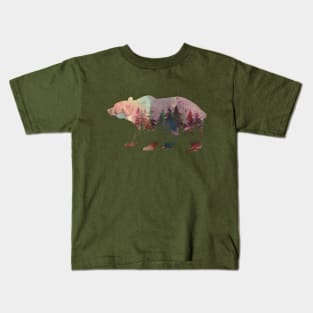 Northern Borealis Bear Kids T-Shirt